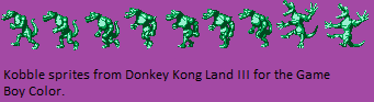 Kobble Sprite Sheet (Donkey Kong GB - Dinky Kong and Dixie Kong).png