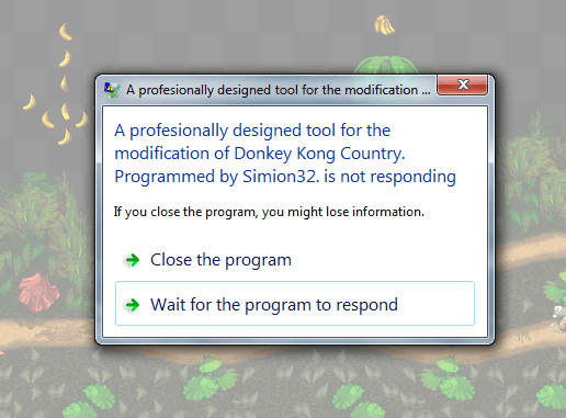 DKCRE crash, verbose program name.png