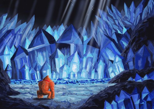 DK in a crystal cave