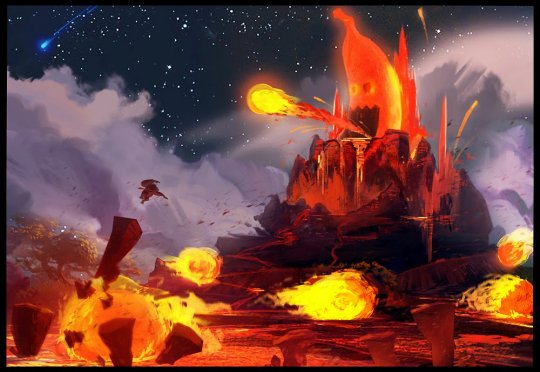 Volcano concept art