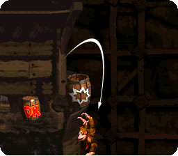 Jump over the auto-fire barrel...