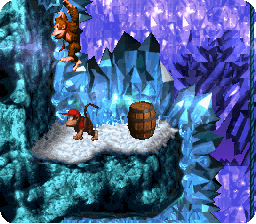 Only DK can reach the blue warp barrel